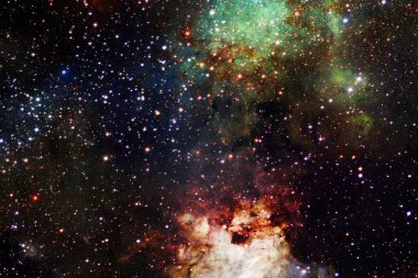 Derin uzay. Fevkalade bilim kurgu canlandırması. Bu görüntünün elementleri NASA tarafından desteklenmektedir.