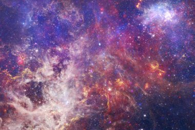 Derin uzayda bir yerde güzel bir galaksi. Kozmik duvar kağıdı. Bu görüntünün elementleri NASA tarafından desteklenmektedir