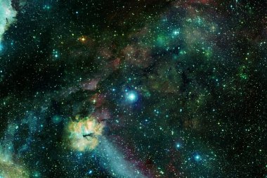 Dış uzay sanatı. Starfield. Harika bir nebula. Bu görüntünün elementleri NASA tarafından desteklenmektedir.