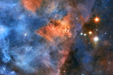 Dış uzay, kozmik manzara. Nebula. Bu görüntünün elementleri NASA tarafından desteklenmektedir.