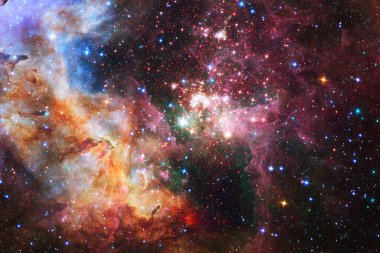 Starfield. Kozmos sanatı. Bu görüntünün elementleri NASA tarafından desteklenmektedir.