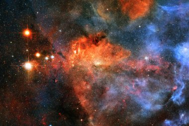 Dış uzay, kozmik manzara. Nebula. Bu görüntünün elementleri NASA tarafından desteklenmektedir.