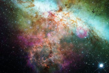 Dış uzay, kozmik manzara. Nebula. Bu görüntünün elementleri NASA tarafından desteklenmektedir.