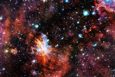 Derin uzayda bir yerde güzel bir galaksi. Kozmik duvar kağıdı. Bu görüntünün elementleri NASA tarafından desteklenmektedir