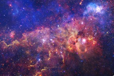 Dış uzayda yıldızları ve galaksileri olan sonsuz evren. Kozmos sanatı. Bu görüntünün elementleri NASA tarafından desteklenmektedir.