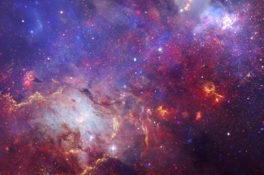 Derin uzay. Fevkalade bilim kurgu canlandırması. Bu görüntünün elementleri NASA tarafından desteklenmektedir.