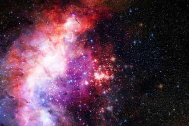 Dış uzay sanatı. Starfield. Harika bir nebula. Bu görüntünün elementleri NASA tarafından desteklenmektedir.