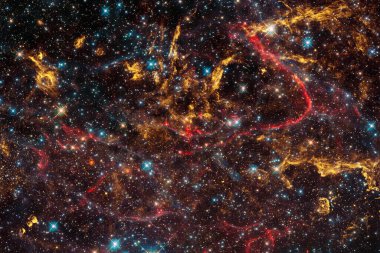 Derin uzay. Fevkalade bilim kurgu canlandırması. Bu görüntünün elementleri NASA tarafından desteklenmektedir.