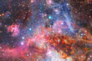 Dış uzayda yıldızları ve galaksileri olan sonsuz evren. Kozmos sanatı. Bu görüntünün elementleri NASA tarafından desteklenmektedir.