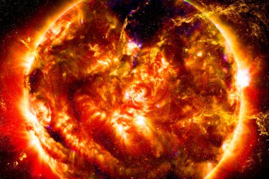 Nebula, uzayın derinliklerinde bir yıldız kümesi. Bilim kurgu sanatı. Bu görüntünün elementleri NASA tarafından desteklenmektedir.