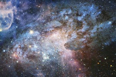 Dış uzay sanatı. Starfield. Harika bir nebula. Bu görüntünün elementleri NASA tarafından desteklenmektedir.