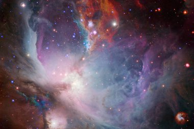Dış uzay sanatı. Starfield. Harika bir nebula. Bu görüntünün elementleri NASA tarafından desteklenmektedir.