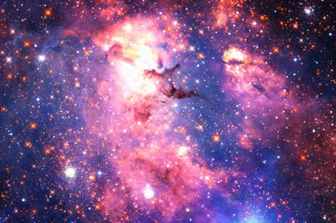 Derin uzay. Fevkalade bilim kurgu canlandırması. Bu görüntünün elementleri NASA tarafından desteklenmektedir.