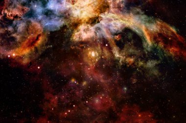 Nebula, uzayın derinliklerinde bir yıldız kümesi. Bilim kurgu sanatı. Bu görüntünün elementleri NASA tarafından desteklenmektedir.