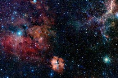 Dış uzay sanatı. Starfield. Harika bir nebula. Bu görüntünün elementleri NASA tarafından desteklenmektedir.