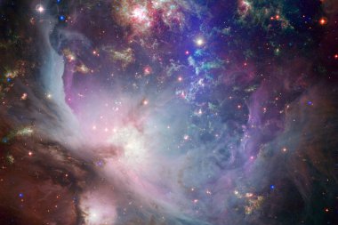 Dış uzay sanatı. Starfield. Harika bir nebula. Bu görüntünün elementleri NASA tarafından desteklenmektedir.