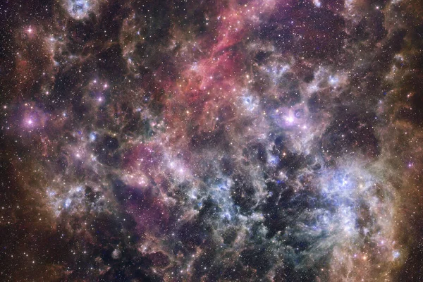 Dış Uzay Kozmik Manzara Nebula Görüntünün Elementleri Nasa Tarafından Desteklenmektedir — Stok fotoğraf