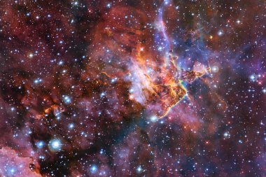 Derin uzay. Fevkalade bilim kurgu canlandırması. Bu görüntünün elementleri NASA tarafından desteklenmektedir.