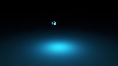 Numeroloji (sayılarla düşen küpler sihirli bir duvar oluşturur). Alanın derinliği. Sanatsal koyu mavi arka plan. Üç boyutlu animasyon. Quick Time, h264,16-bit renk, en yüksek kalite. Rengin pürüzsüz derecelendirmesi, bant etkisi olmadan.