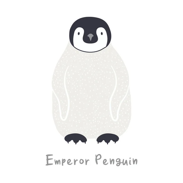 Pinguim bonito desenho animado pinto, isolado em branco Vetores De Stock Royalty-Free