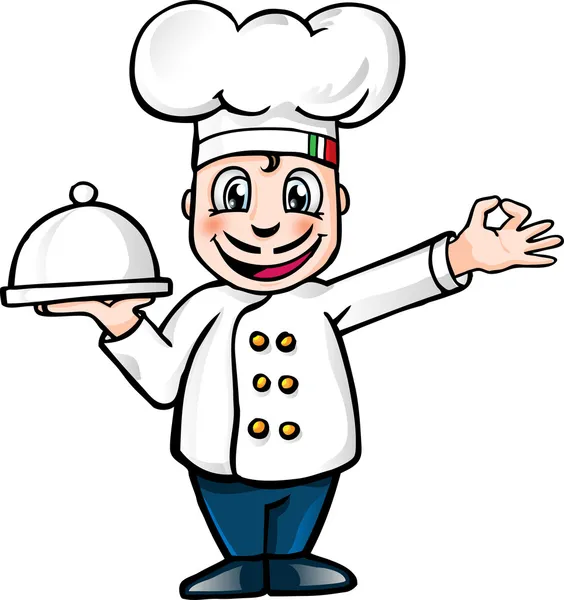 Chef italiano — Vector de stock