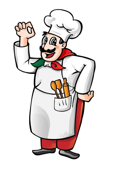 Chef italiano — Vetor de Stock