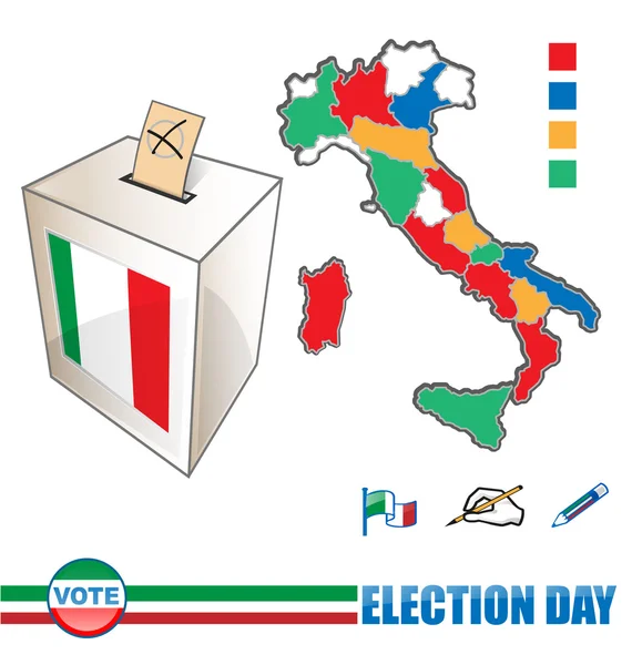 Le jour des élections italiennes — Image vectorielle