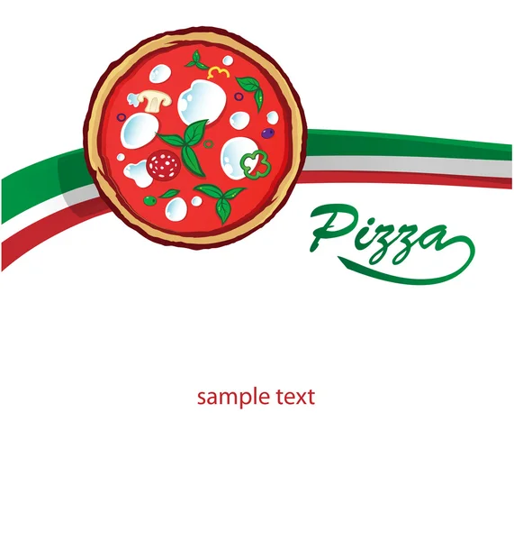 Fondo de pizza — Vector de stock