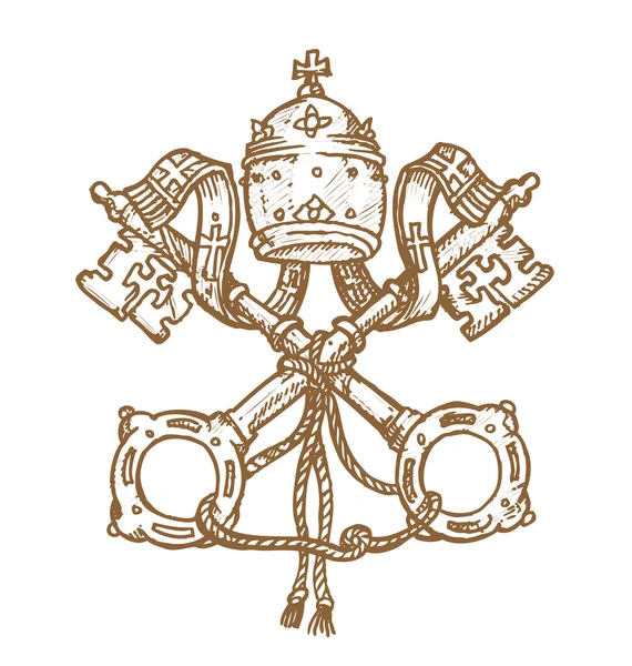 Vatikáni szimbólum — Stock Vector
