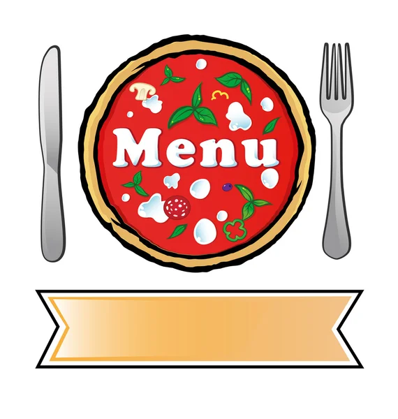 Pizza menu — Stockvector