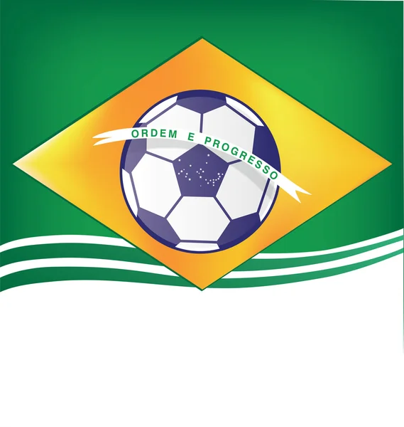 Brasiliano sfondo calcio 2014 — Vettoriale Stock