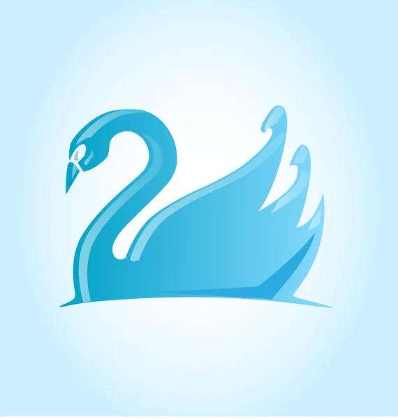 Swan project blue — Wektor stockowy