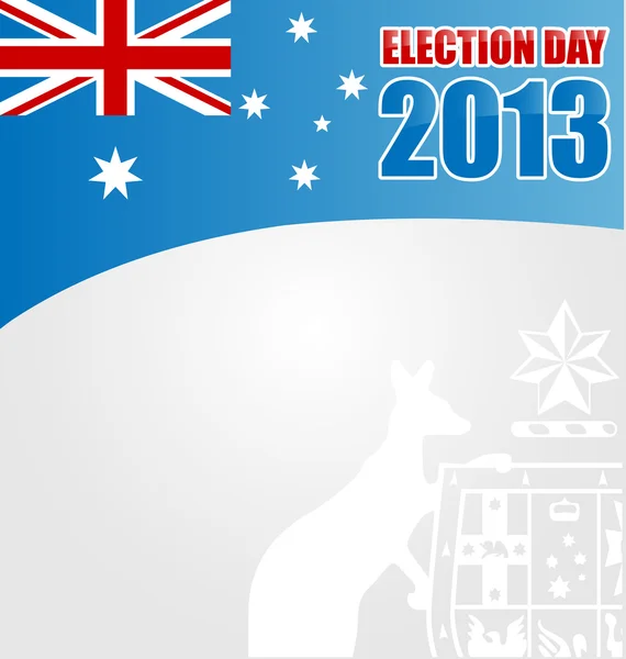 Australian electoin day background with emblem — Stock Vector