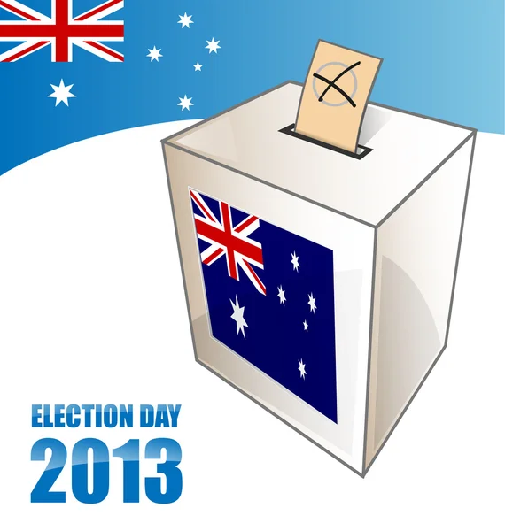 Australian electoin day background with urn — Stock Vector