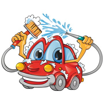 car wash cartoon