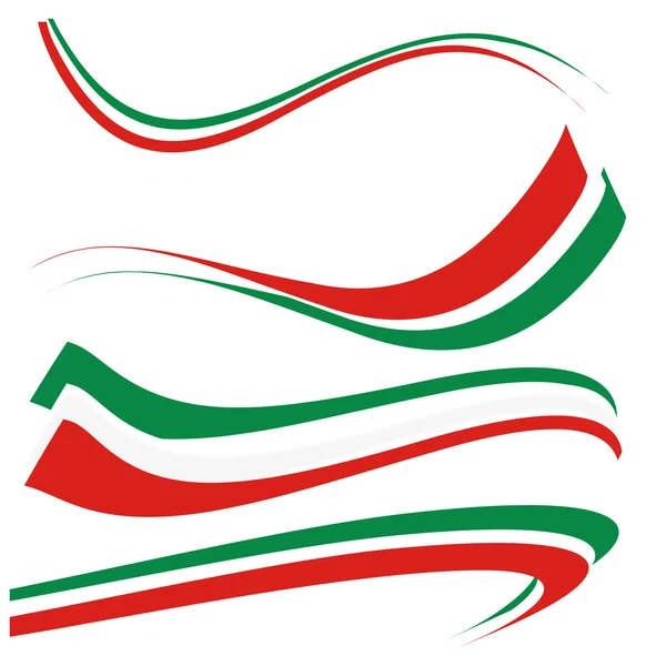 Set drapeau italien — Image vectorielle