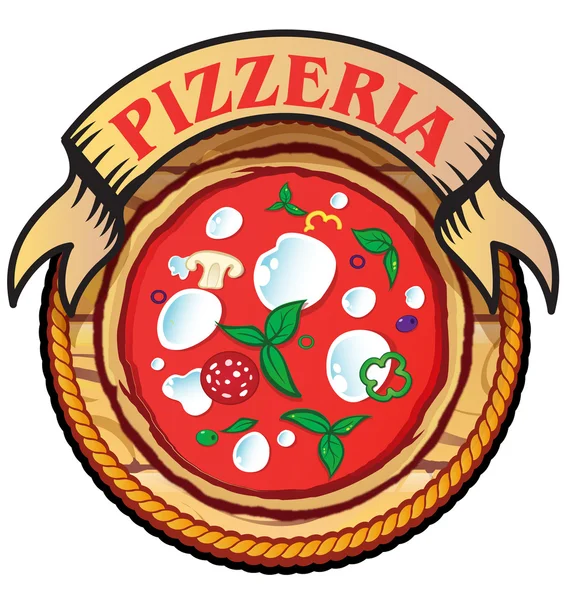 Pizzeria ikonen — Stock vektor