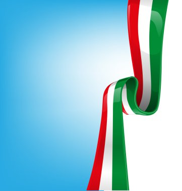 Sky background with flag italian