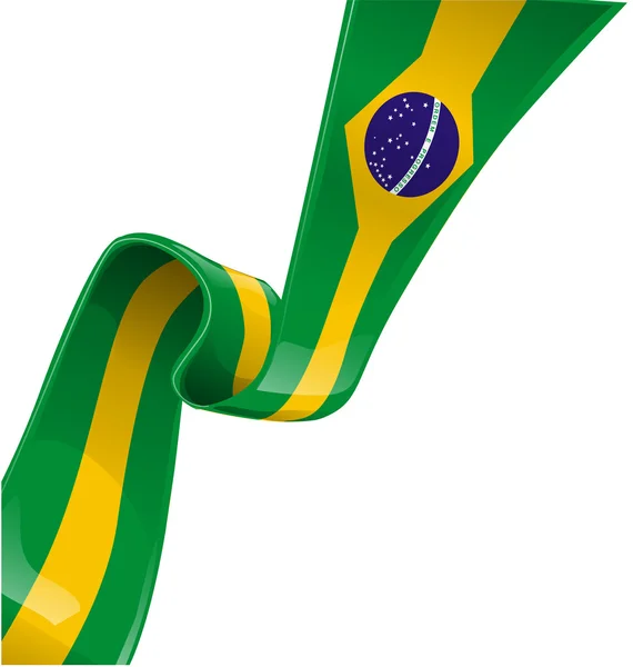 Bandeira da fita brasil —  Vetores de Stock