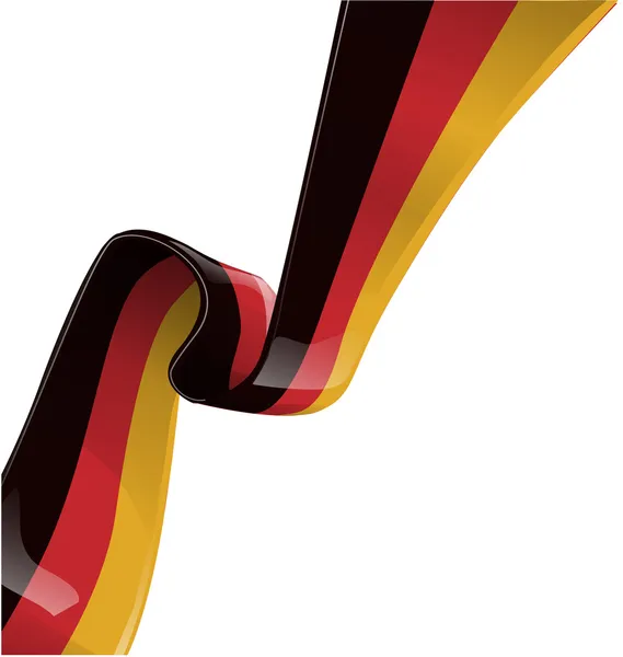 German ribbon flag — Stock Vector