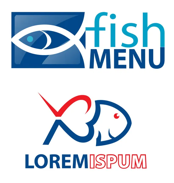 Fish symbols element — Stock Vector