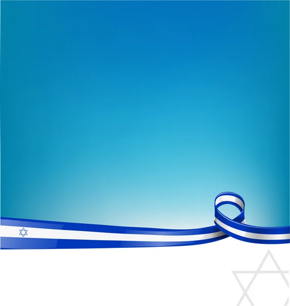 Israël ruban drapeau arrière-plan — Image vectorielle