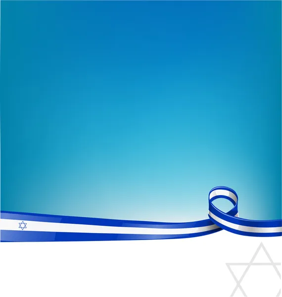 Israele nastro bandiera sfondo — Vettoriale Stock