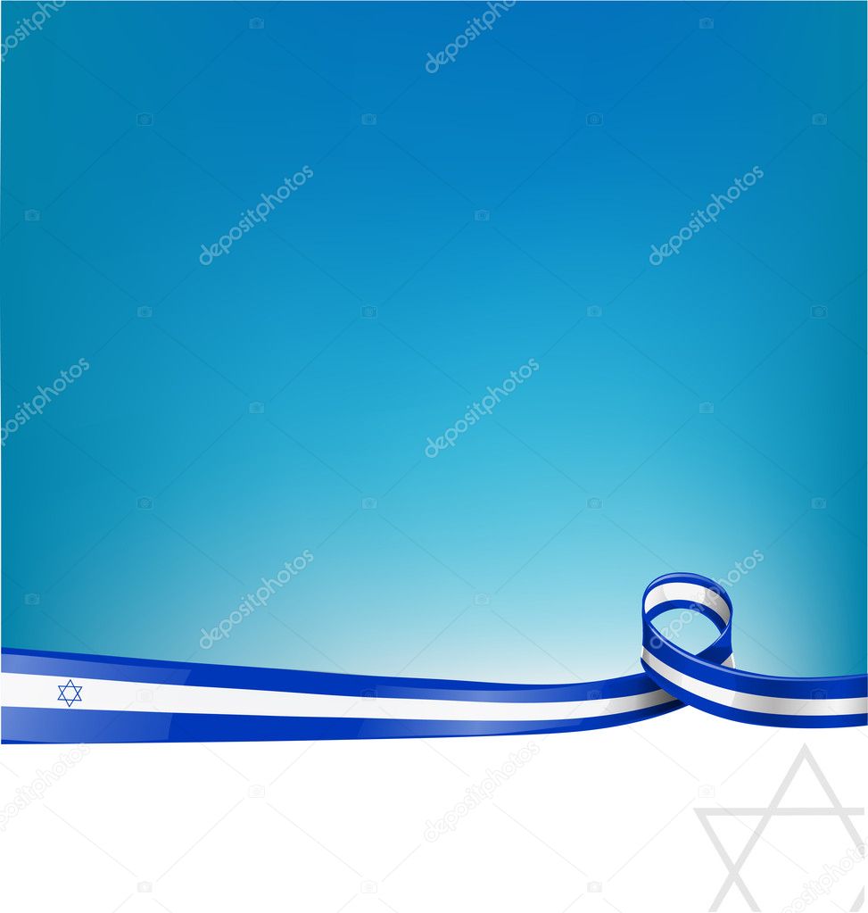 Israel ribbon flag background