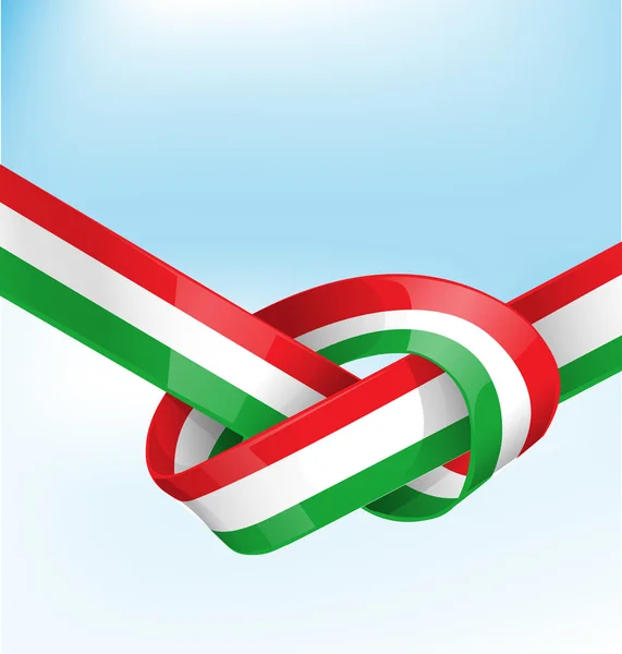 Bandera de cinta italiana sobre fondo — Vector de stock