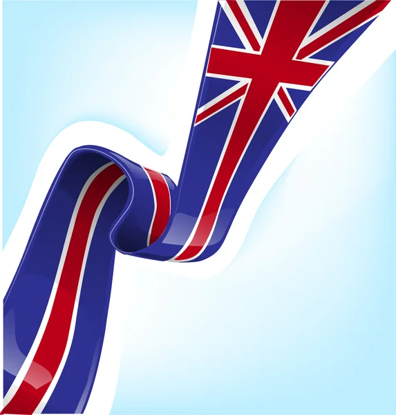 Bandera de cinta de Inglaterra en el fondo — Vector de stock