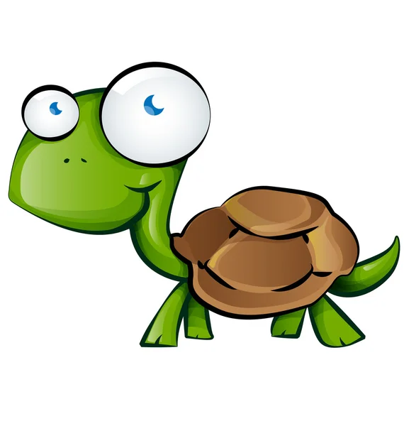 Tortuga de dibujos animados — Vector de stock