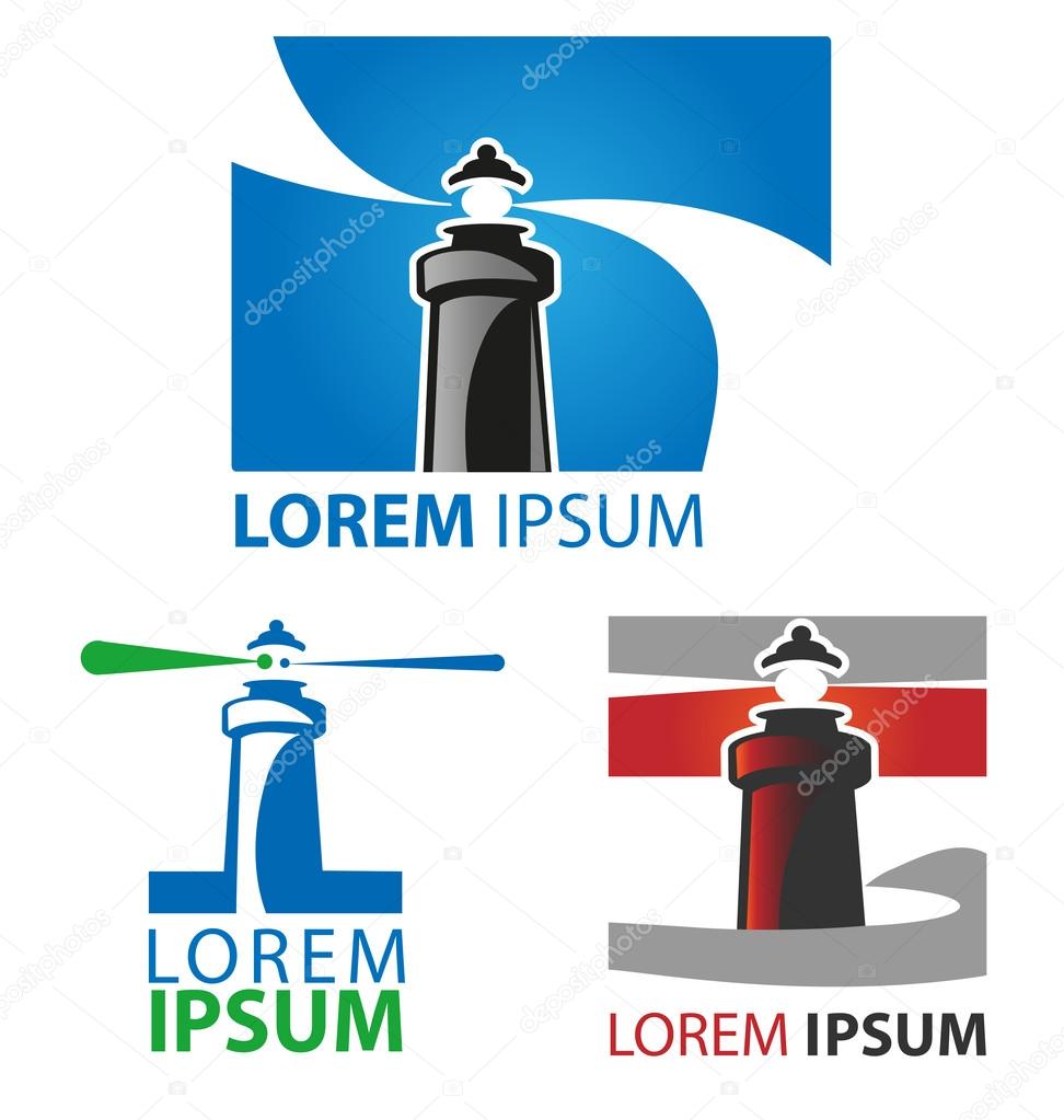 lighthouse symbol set 