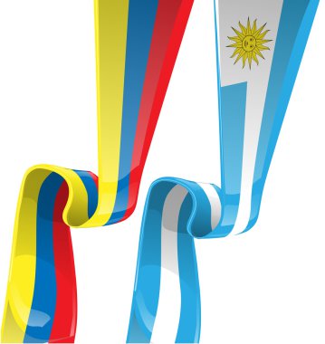 Uruguaylı & Kolombiyalı şerit arka plan bayrak