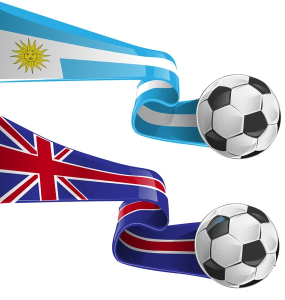 Drapeau Uruguay & Angleterre — Image vectorielle